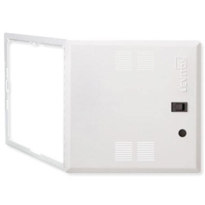 Leviton Structured Media Center Premium Hinged Vented Cover, 14 In.